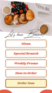 restaurant microsite